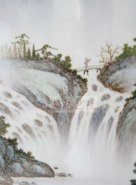 名家手绘仿古中式风隔断瓷板画
