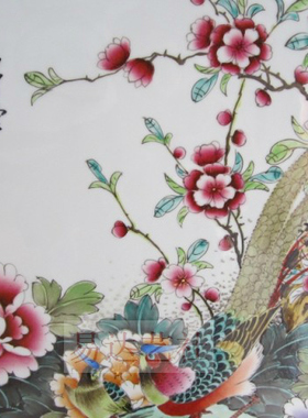 名家手绘年年有余鲤鱼瓷板画