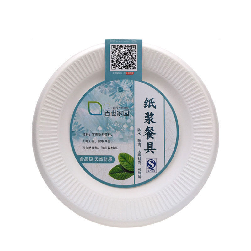 百世家园整箱商用一次性环保纸盘子烧烤餐盘生日蛋糕幼儿园画画