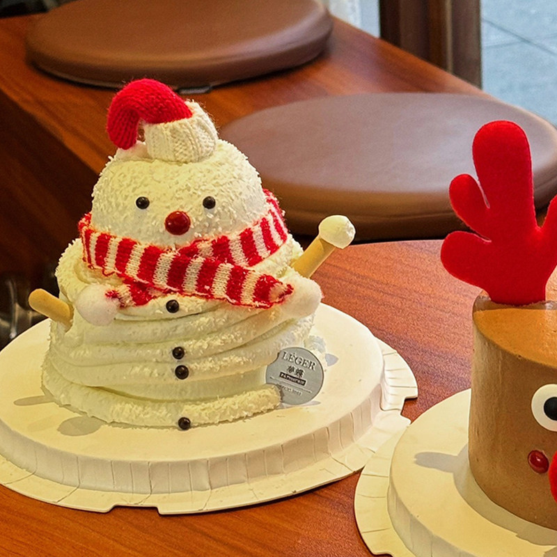 2024圣诞节可爱围巾雪人麋鹿蛋糕装饰毛线圣诞帽红色鹿角造型插件,淘宝优惠券,粉丝福利购,淘宝优惠卷