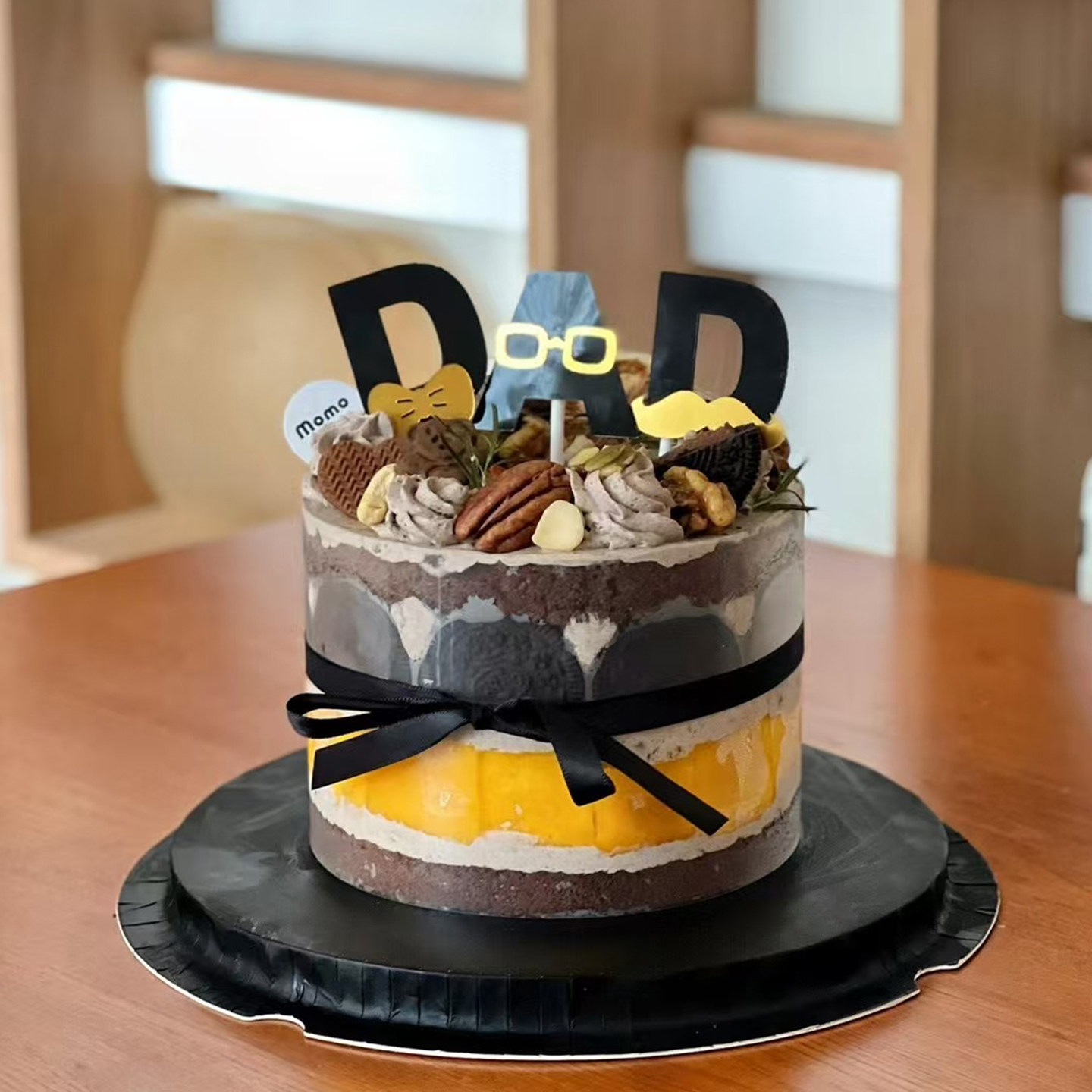 爆款父亲节快乐蛋糕装饰潮男眼镜胡子DAD亚克力插件水果饼干甜品,淘宝优惠券,粉丝福利购,淘宝优惠卷