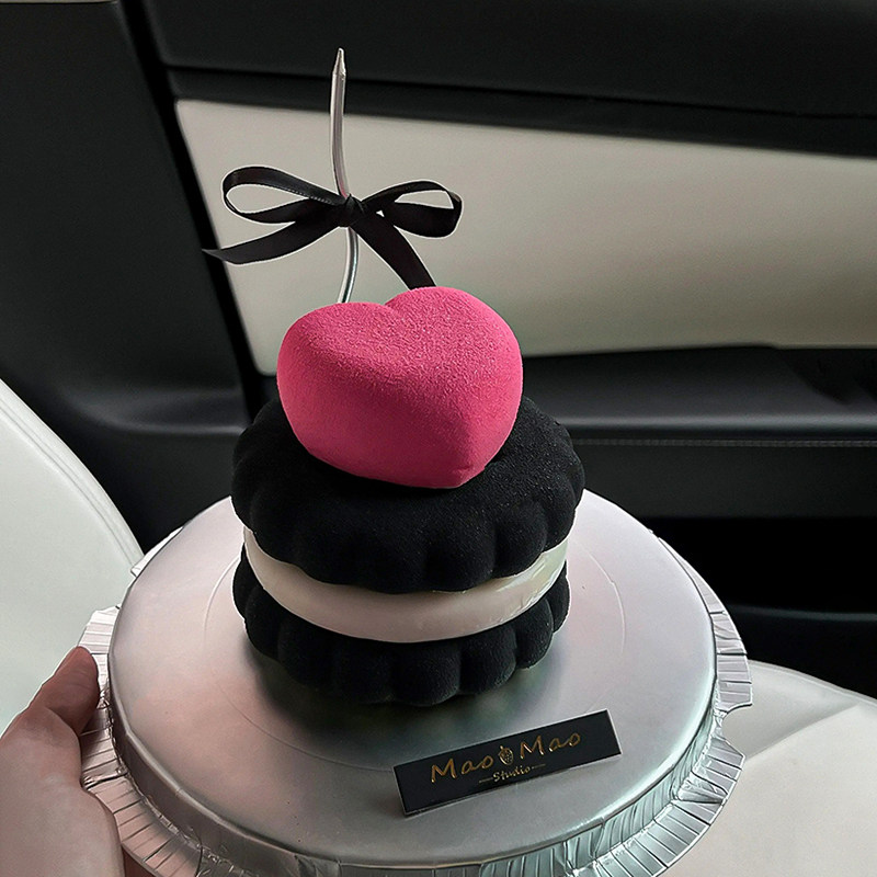 浪漫2.14黑色情人节emoji蛋糕装饰情侣表白立体爱心夹心饼干甜品,淘宝优惠券,粉丝福利购,淘宝优惠卷