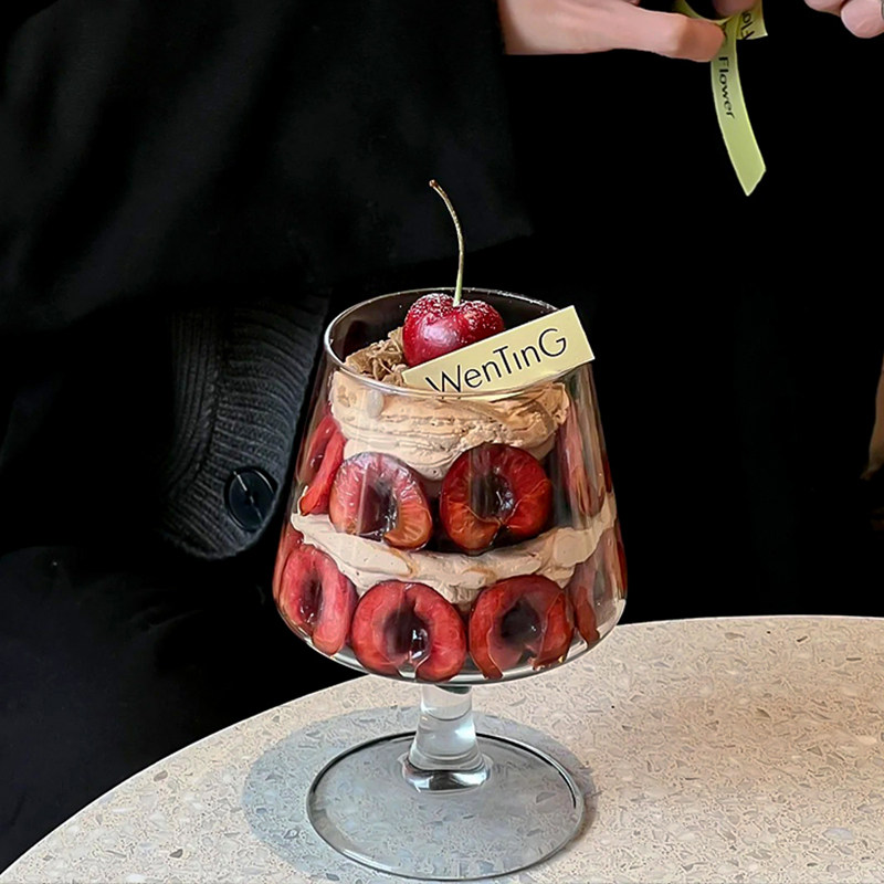 浪漫高脚杯车厘子蛋糕装饰生日蛋糕杯白兰地杯水果甜品草莓红酒杯,淘宝优惠券,粉丝福利购,淘宝优惠卷