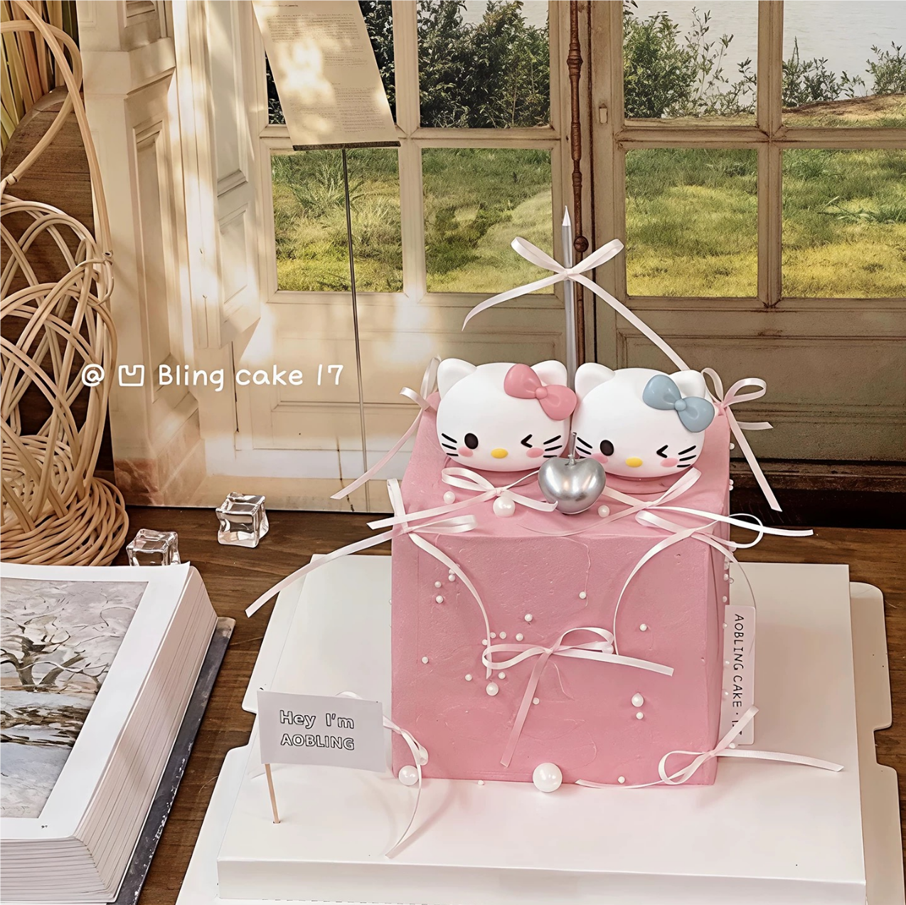 浪漫2.14情人节情侣KT猫蛋糕装饰蝴蝶结猫头DIY丝带气球爱心蜡烛,淘宝优惠券,粉丝福利购,淘宝优惠卷
