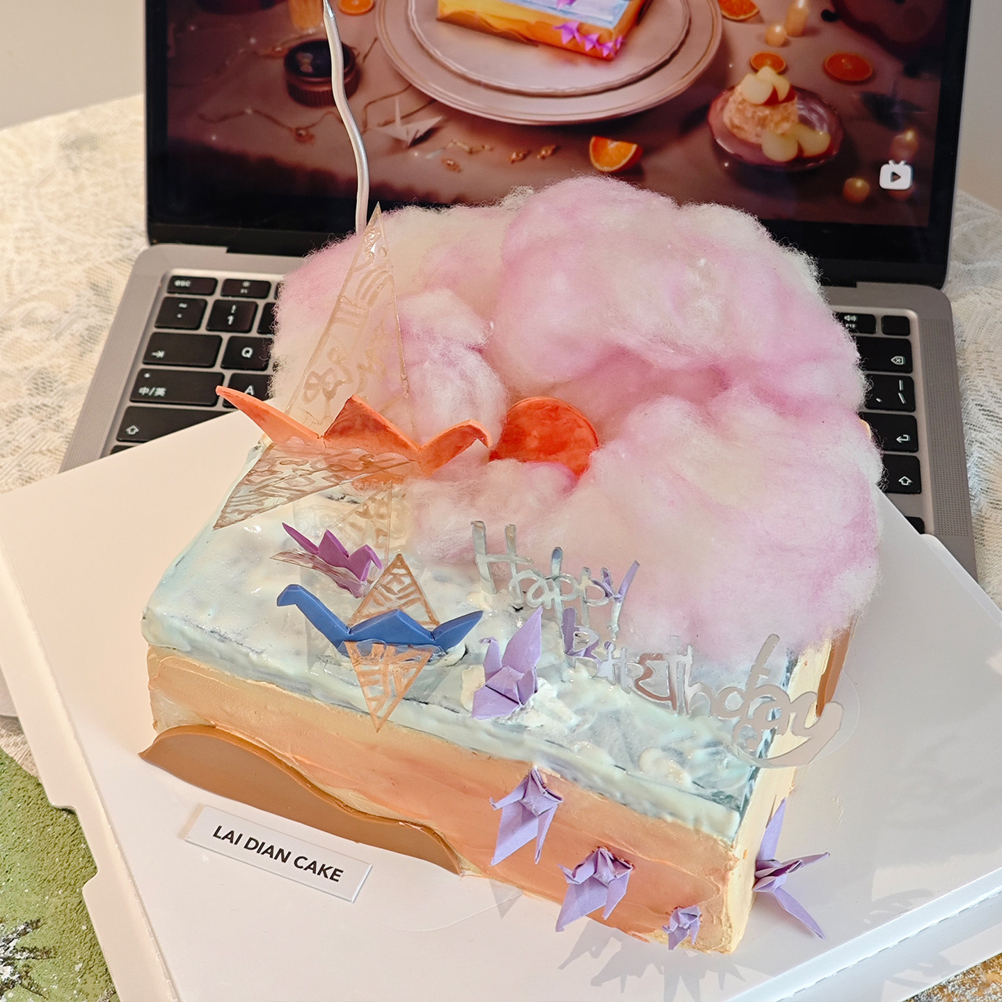 浪漫恋与深空夏以昼生日蛋糕装饰创意DIY云朵云层手工千纸鹤插件,淘宝优惠券,粉丝福利购,淘宝优惠卷