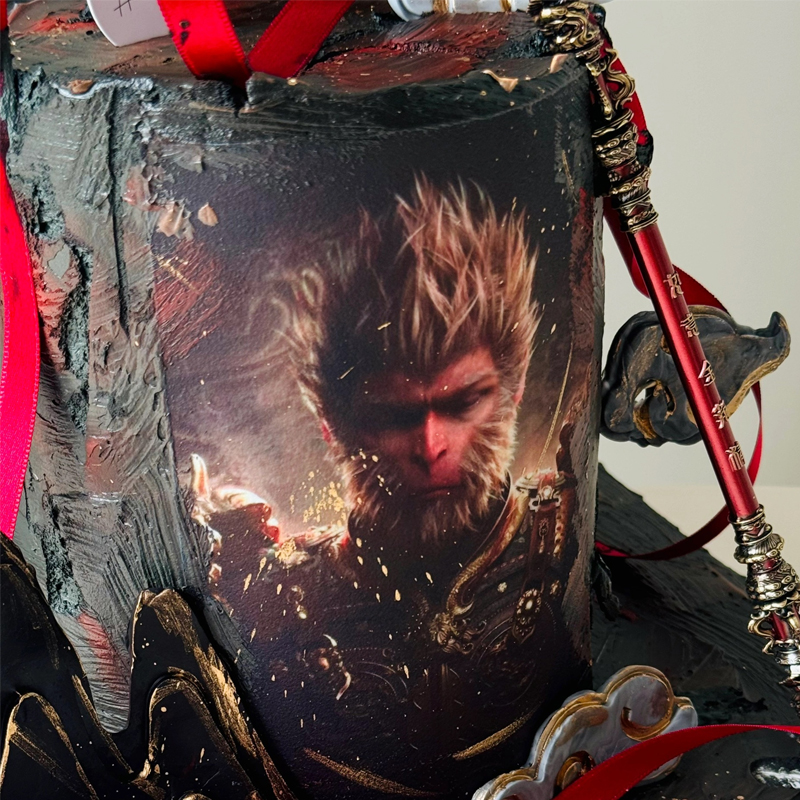 爆款黑神话悟空游戏蛋糕装饰经典手绘糯米纸孙悟空如意金箍棒摆件,淘宝优惠券,粉丝福利购,淘宝优惠卷