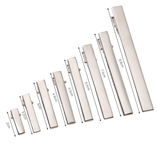 简约方夹鸭嘴夹diy手工带齿细窄加厚弹簧夹铁质发夹饰品材料配件 - 图3