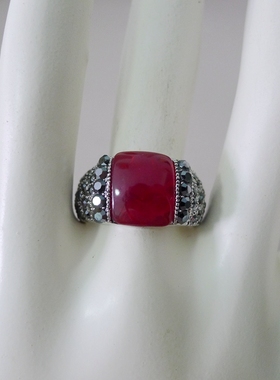 女士戒指76B-26仿红宝石民族风