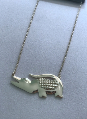 26A金属朋克风鳄鱼短款项链