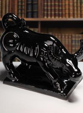 陶瓷牛摆件化解黄牛水牛家居正北东西卫生间厨房缺角补角陶瓷摆件