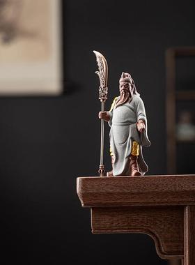 禅意紫砂历史人物孔子像李白摆件家居书房办公室玄关装饰礼品送人