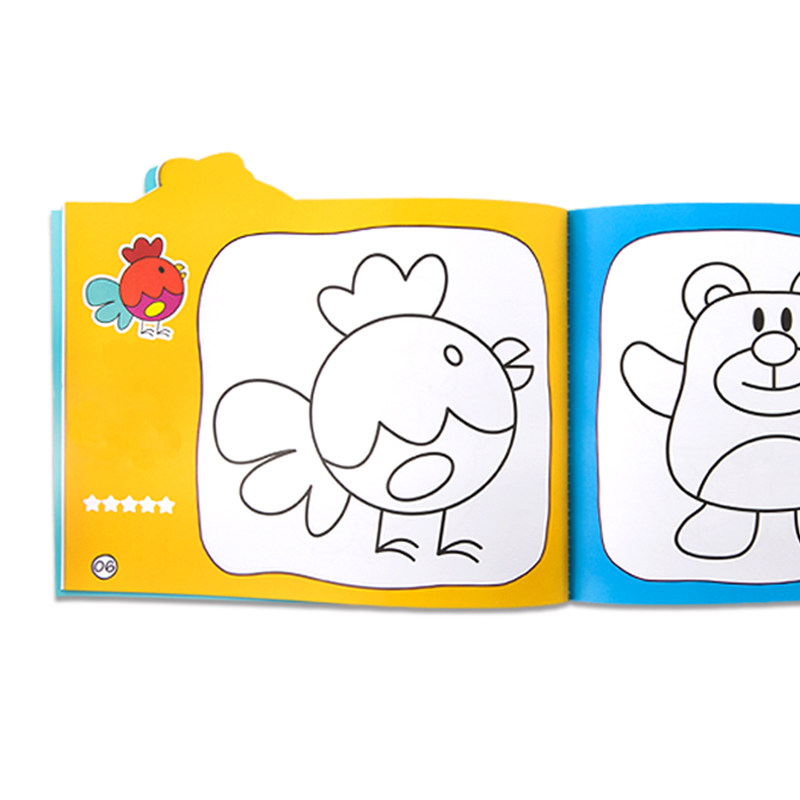 美乐儿童画画书涂色本幼儿园描红本 曼蒂尔母婴描红本/涂色本