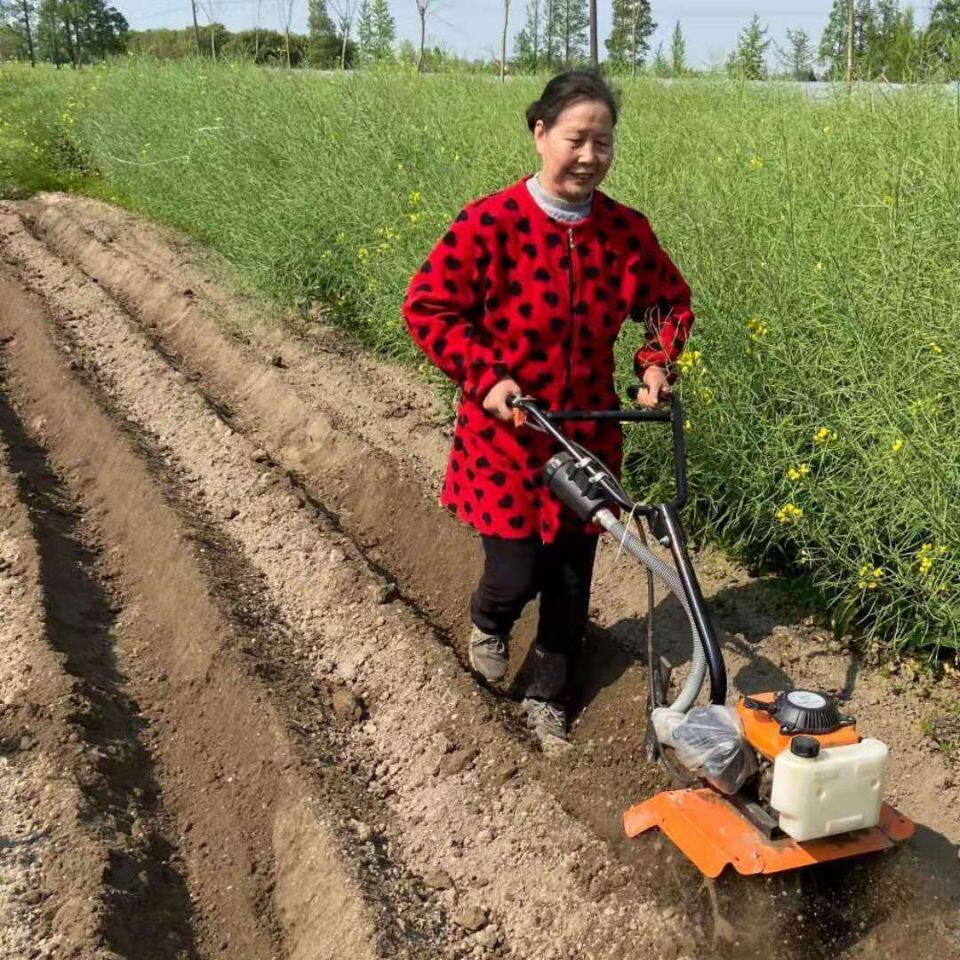 小型微耕机除草机四驱多功能开荒松土农用犁地锄草开沟翻土旋耕机 鸿乐业 淘优券