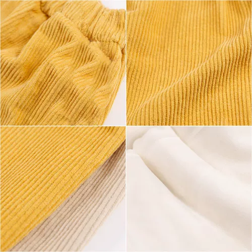 Демисезонные вельветовые однотонные детские штаны для мальчиков