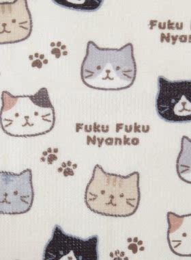 现货日本代购hapins可爱猫咪四条入小毛巾手帕洗碗布吸水性高易干
