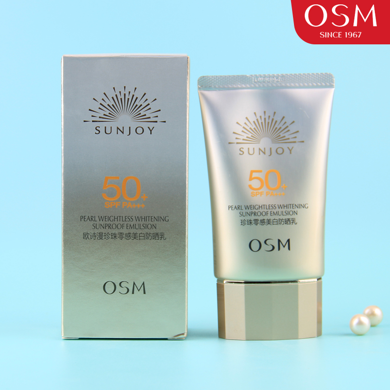 欧诗漫美白防晒乳防水防汗持久隔离防紫外线防晒霜SPF50+，PA+++ - 图0