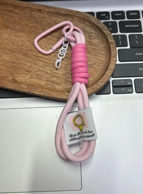 潮玩公仔挂绳扣 土豆娃娃挂件手绳 包包挂饰钥匙扣弹簧扣编织挂绳