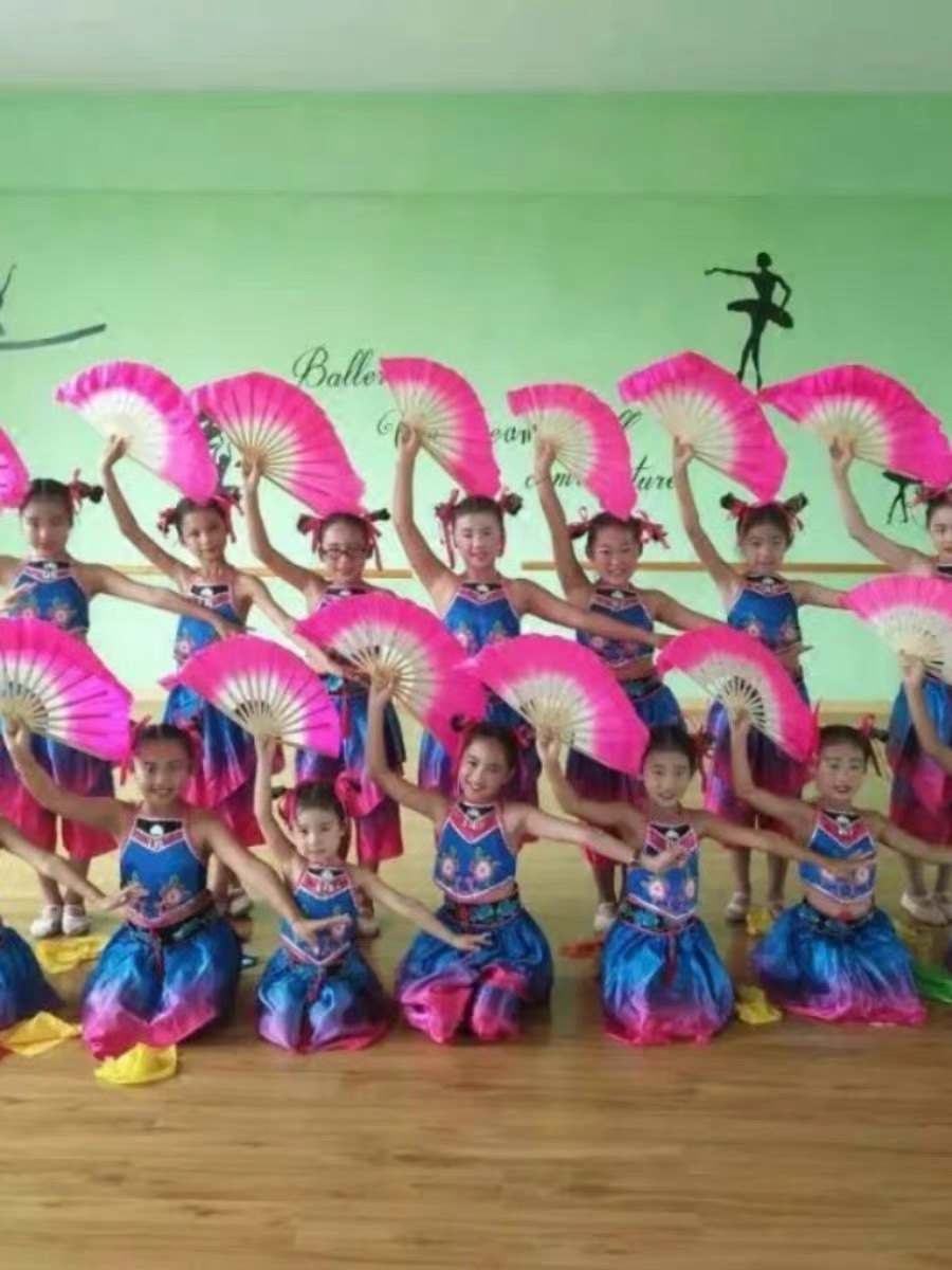 桃李杯群舞扇花花开舞蹈服民族舞蹈表演服 元旦舞蹈民族演出服装,淘宝优惠券,粉丝福利购,淘宝优惠卷