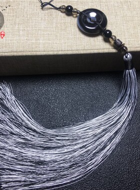 玛瑙平安古风汉服玉佩流苏扇坠
