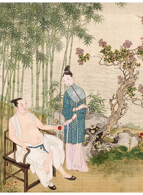 清燕寝怡情图册字画中式装饰画山水画挂画客厅沙发玄关餐厅画国画