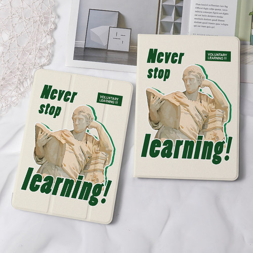 搞怪艺术雕像2021新款pro11保护套带笔槽平板10.2/10.5寸旋转壳18/19ipad air4/3/2/1三折式5/6苹果9.7迷你65 - 图1