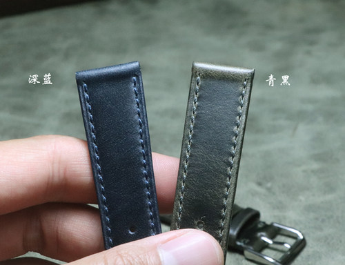 快拆牢固18mm19mm20mm21mm22mm老上海表小牛皮牛真皮油蜡皮表带 - 图1