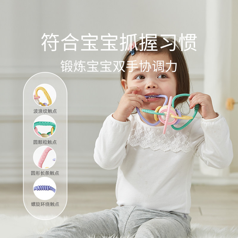 大嘴鸭曼哈顿手抓球磨牙棒婴儿牙胶 boboduck大嘴鸭牙胶