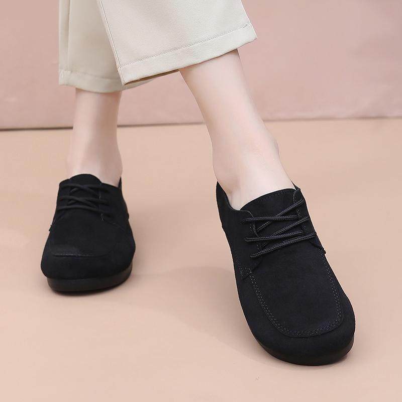 春秋新款老北京布鞋平底英伦风系带休闲鞋百搭女单鞋小黑鞋工作鞋,淘宝优惠券,粉丝福利购,淘宝优惠卷