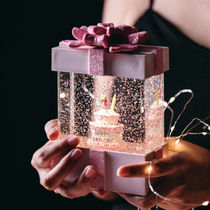 Music box Automatic floating snowflakes Crystal Ball Swing Piece Sky City Octaonic Box Canon Girls Children Boys Girlfriends