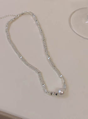 韩国高级感波光粼粼项链女ins潮