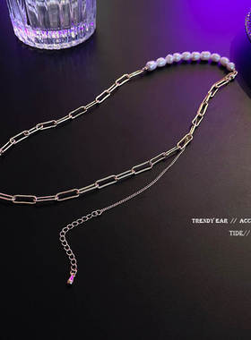 2024年新款韩版嘻哈长款珍珠流苏