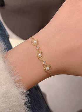 韩国新款高级设计感珍珠手链女i