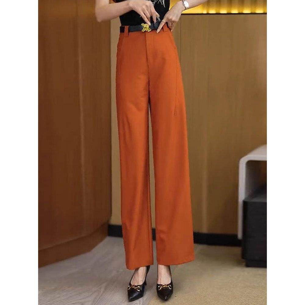 高档垂顺柔软不皱西装阔腿裤女春秋新款宽松休闲职业西裤直筒长裤,淘宝优惠券,粉丝福利购,淘宝优惠卷