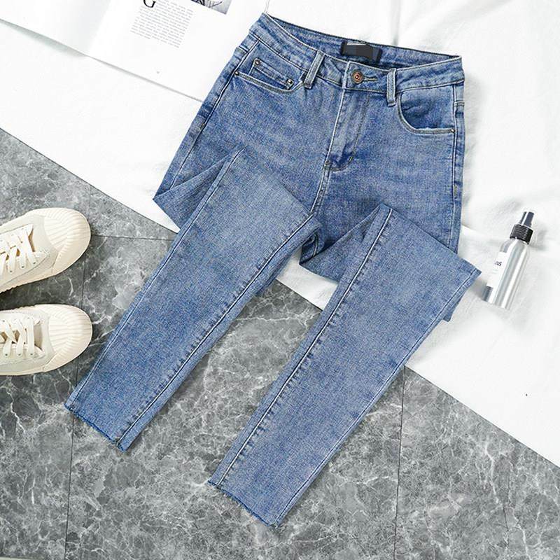 韩国牛仔烟管裤女2025秋冬新款紧身九分显瘦加绒加厚绒修身高腰~,淘宝优惠券,粉丝福利购,淘宝优惠卷