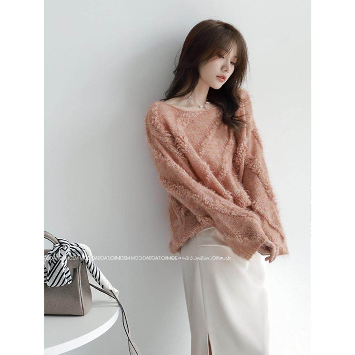 法国Rixo Rane⭐ 温柔风设计感毛衣女春秋冬软糯马海毛针织衫上衣,淘宝优惠券,粉丝福利购,淘宝优惠卷