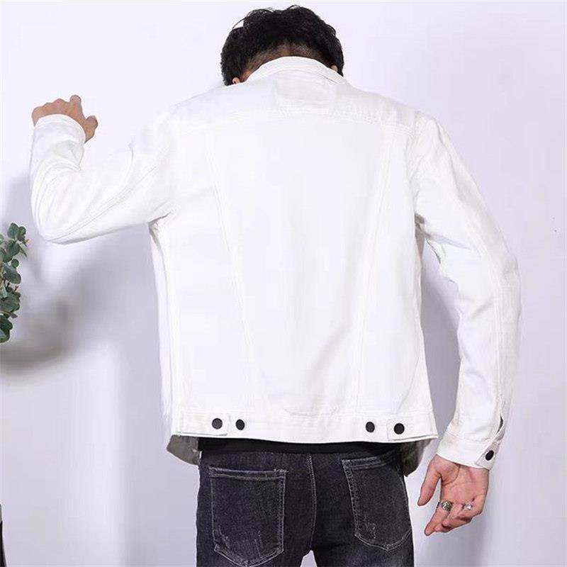 香港2025新款高端白色牛仔外套男士夹克衣休闲男装潮牌牛仔衣春秋,淘宝优惠券,粉丝福利购,淘宝优惠卷