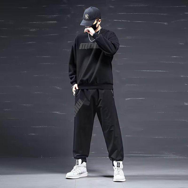 大码运动套装男卫衣2025春秋季新款加肥加大码胖子加绒休闲两件套,淘宝优惠券,粉丝福利购,淘宝优惠卷