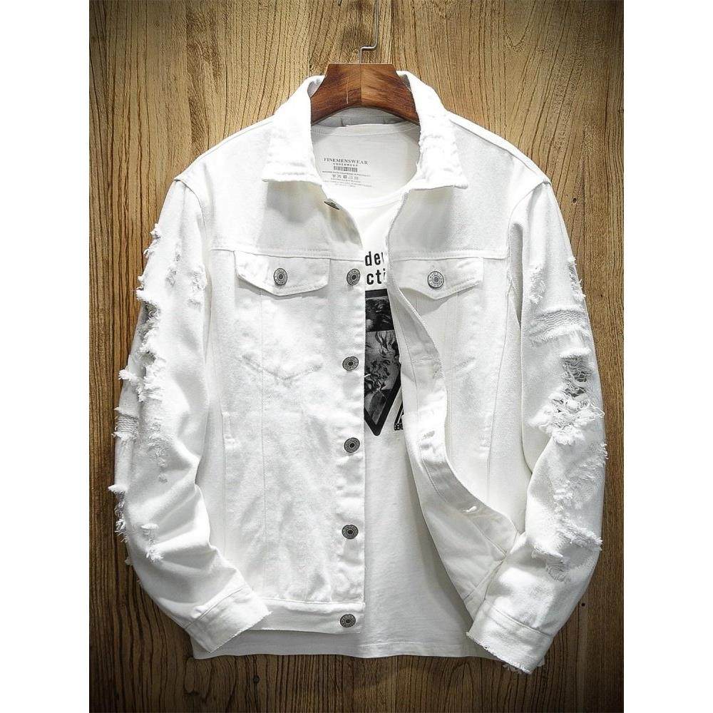 潮牌ins牛仔夹克男加肥大码破洞工装外套日系覆古粉色情侣款上衣,淘宝优惠券,粉丝福利购,淘宝优惠卷