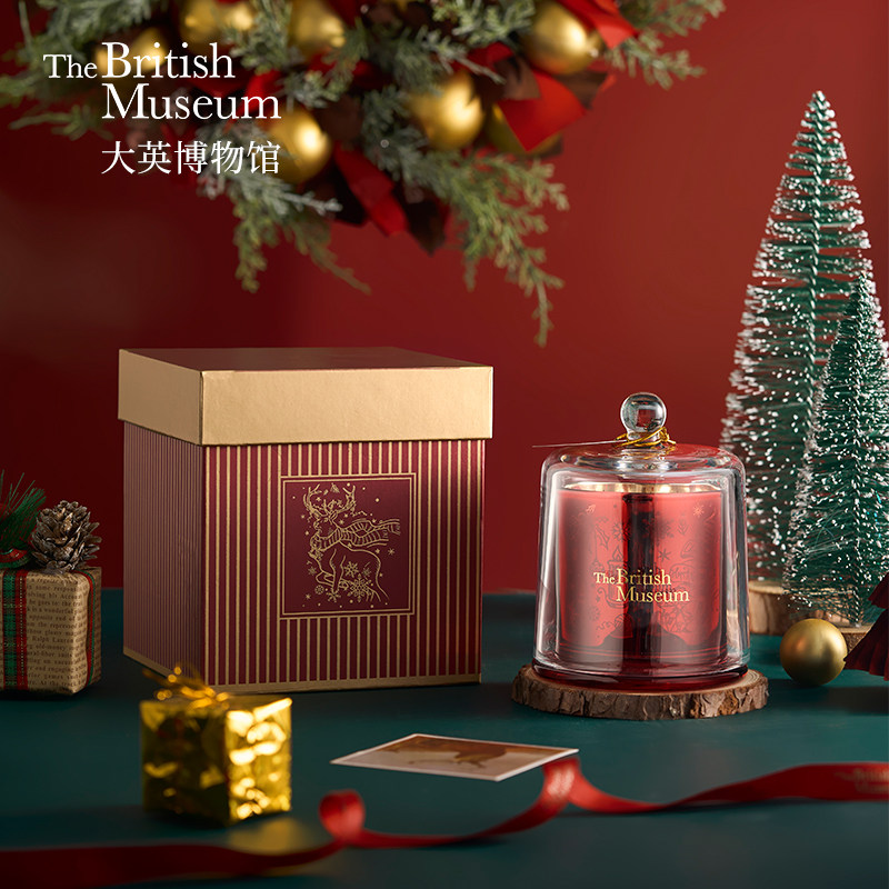 大英博物馆麋鹿香薰蜡烛礼盒实用伴手礼闺蜜圣诞礼物生日礼物女生 - 图0