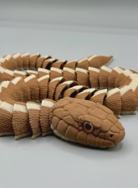 DIY定制-Garter Snake 束带蛇 仿生关节可动逼真科教模型标本