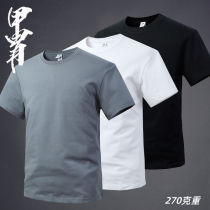 270 gr Heavy Armor for Fitness Training Uniform for military fans T-shirt round-shirt male summer outdoor tactical cotton short sleeve combed cotton