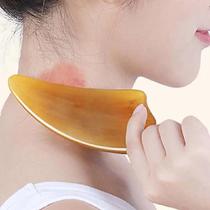 Horn scraping plate facial back face neck plucking bar Semi-circular Beauty Massage Shu Fascia Full Body Universal