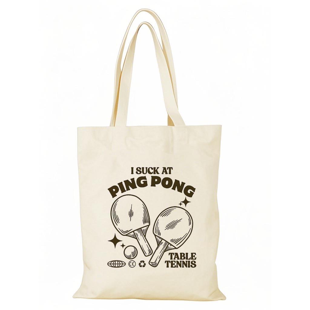 Table Tennis table tennis canvas bag sports canvas bag custom large capacity environmentally friendly shopping bag for outing
