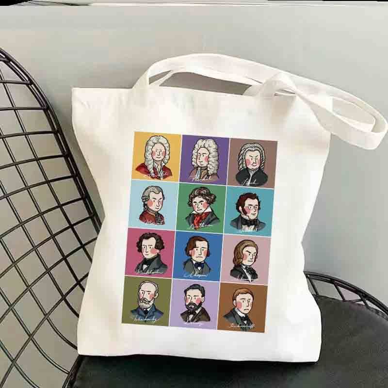 ClassicStar贝多芬莫扎特古典音乐家练琴帆布包手提袋单肩包周边,淘宝优惠券,粉丝福利购,淘宝优惠卷