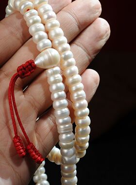 藏传菩提仿珍珠念珠108手串精美百搭足数佛珠珍珍手链项链
