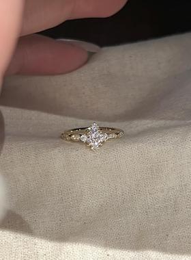 【星悦】小众设计雪绒花小钻戒女国风轻奢高级感戒指古典手饰指环