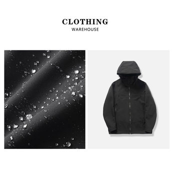 XX bird spring and autumn thin couple outdoor three-dimensional tailoring three-proof soft shell hooded armpit zipper jacket 24188