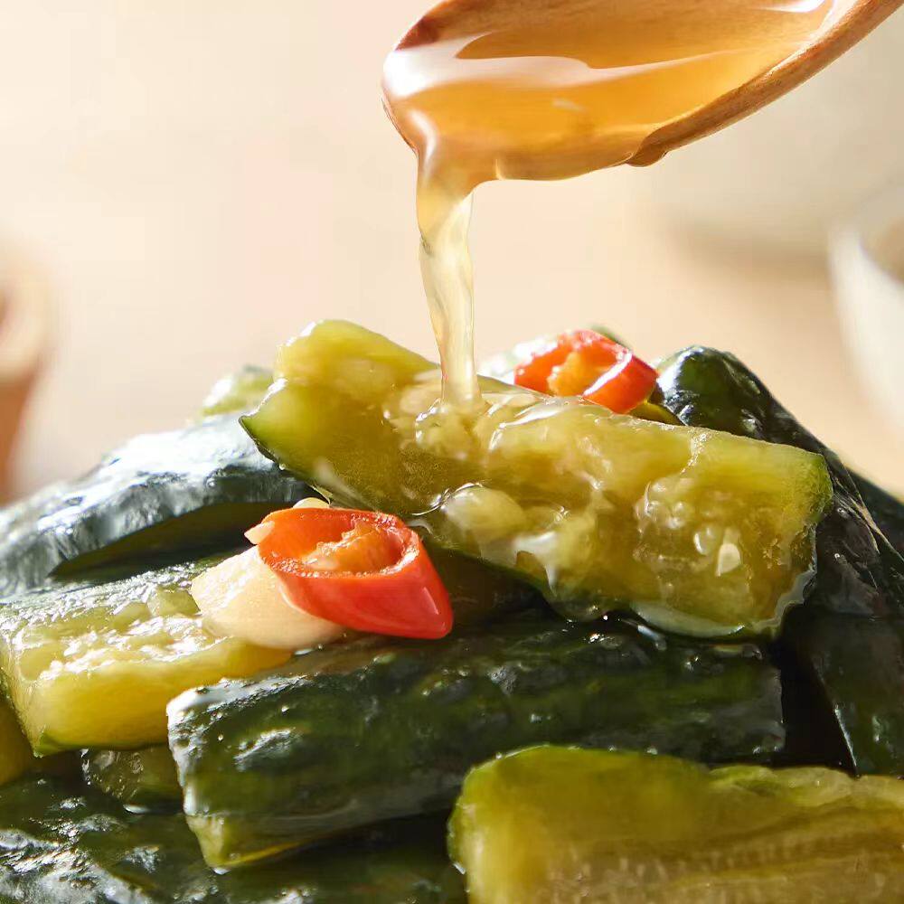 盒马工坊代购延边味酸甜脆黄瓜330g罐装冷藏酸甜微辣解腻下饭菜