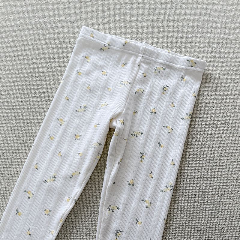 2-10码 外贸澳单春秋女童儿童纯棉网银柔软舒适弹力打底长裤子 - 图0