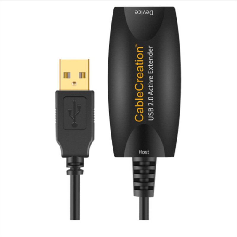 USB2.0公对母带信号增强器延长线电脑电视USB口链接U盘硬盘加长线-图2